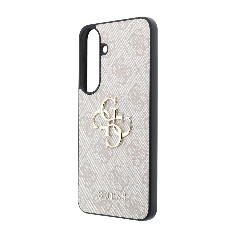Guess PU 4G Metal Logo zadný kryt pre Samsung Galaxy S26 FE ružový