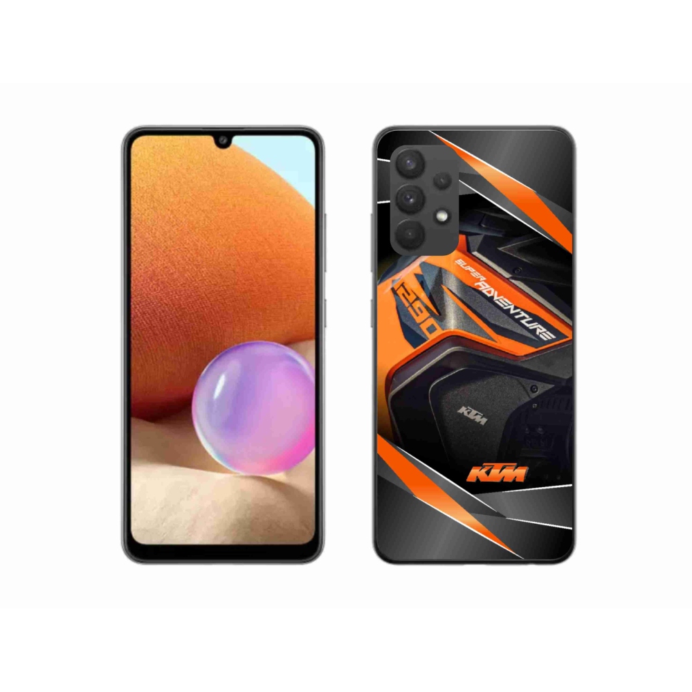 Gelový kryt mmCase na Samsung Galaxy A32 4G - motorka ktm