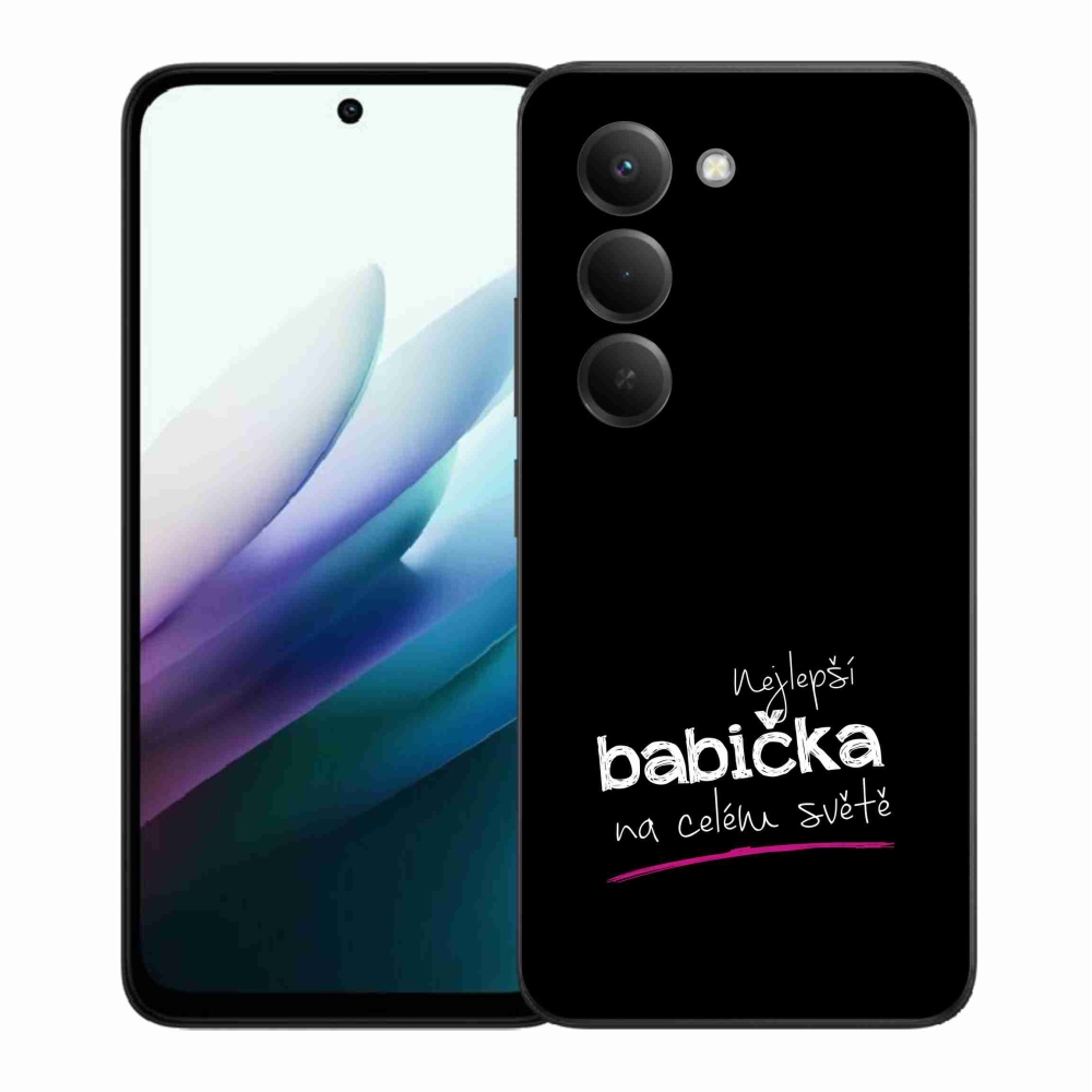 Gélový kryt mmCase na Xiaomi Redmi 15 4G/5G (171mm) - najlepšia babička 4 čierne pozadie