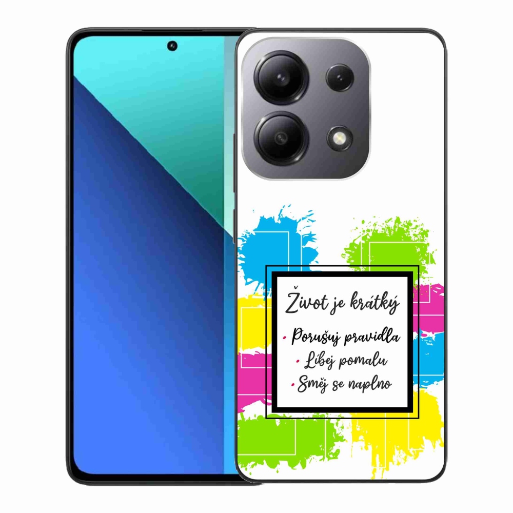 Gélový kryt mmCase na Xiaomi Redmi Note 13 - citát 5 biele pozadie