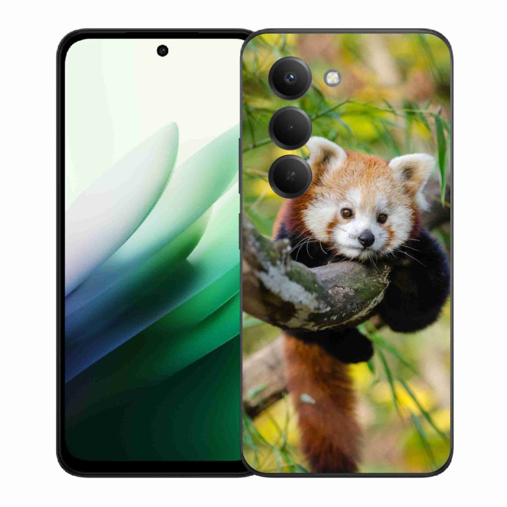Gélový kryt mmCase na Xiaomi Redmi 15 5G (169mm) - panda červená