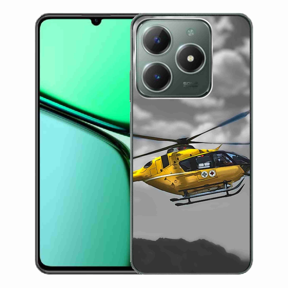 Gélový kryt mmCase na Realme C61 - žltá helikoptéra