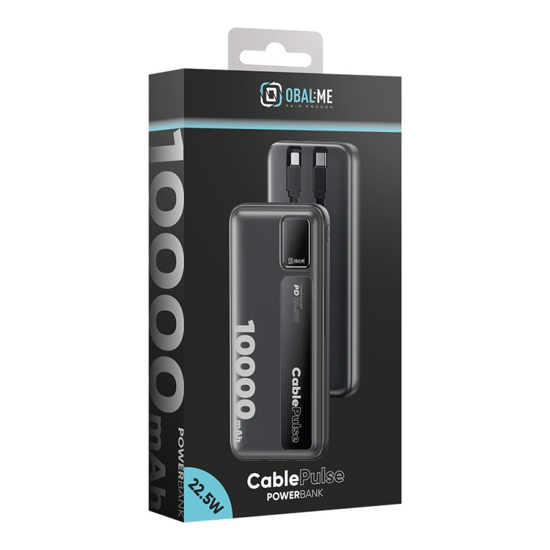 OBAL:ME CablePulse Powerbanka 10 000 mAh 22,5 W čierna