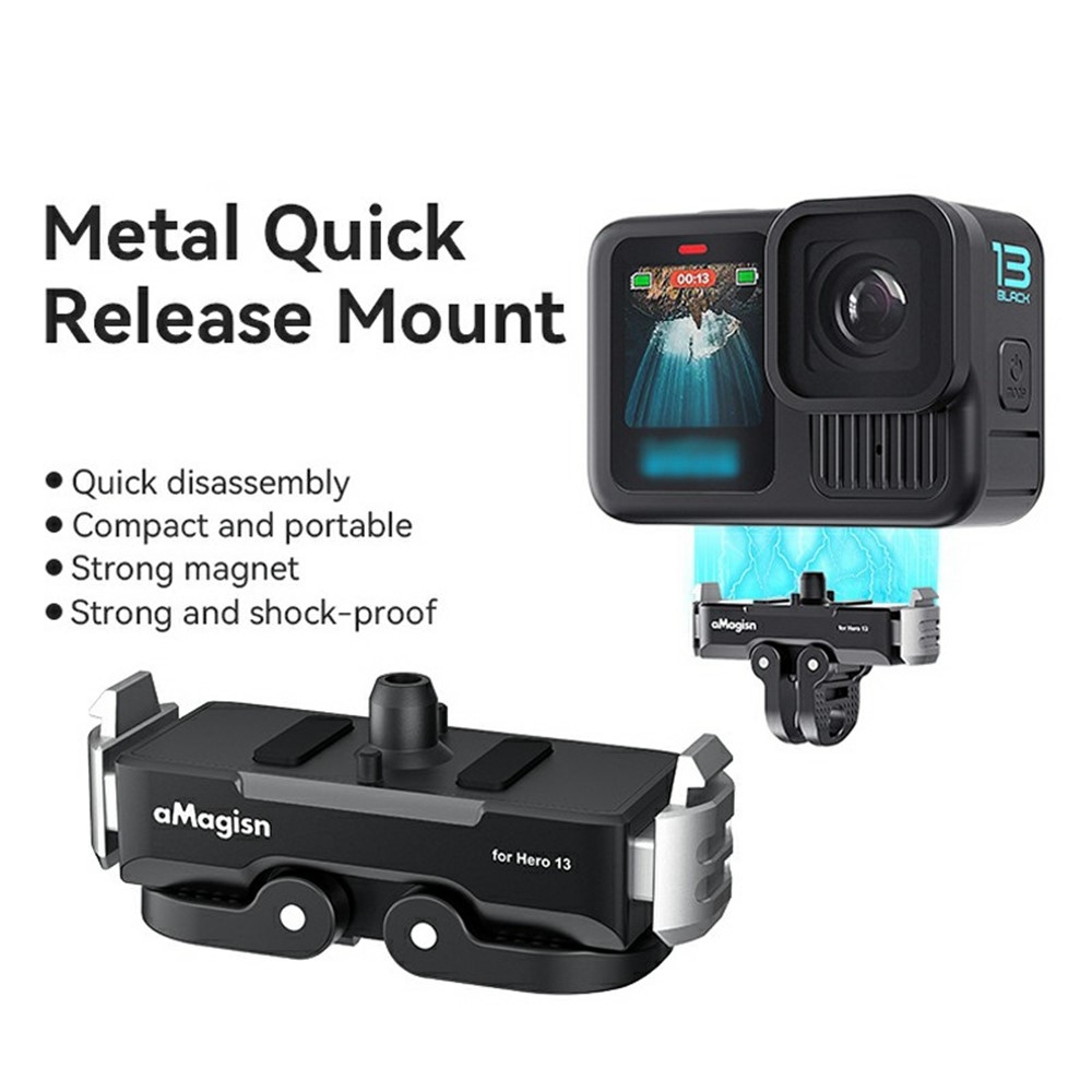 AMAGISN magnetický rýchloupínací držiak s kovovou základňou pre GoPro Hero13
