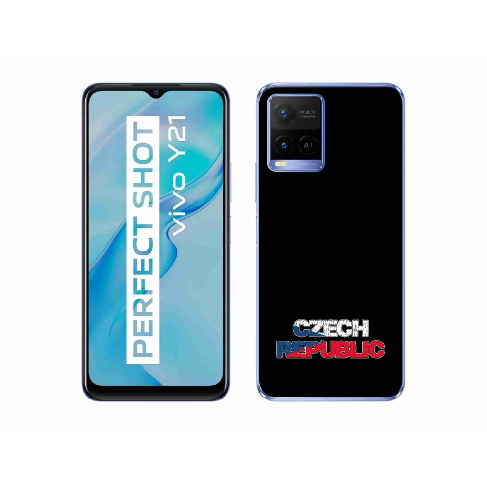 Gélový kryt mmCase na Vivo Y21/Y21s/Y33s - Czech Republic čierne pozadie
