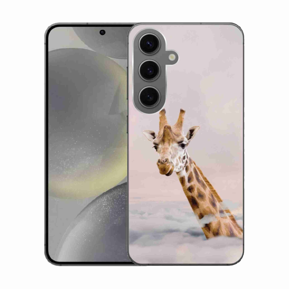 Gélový kryt mmCase na Samsung Galaxy S24 - žirafa v oblakoch