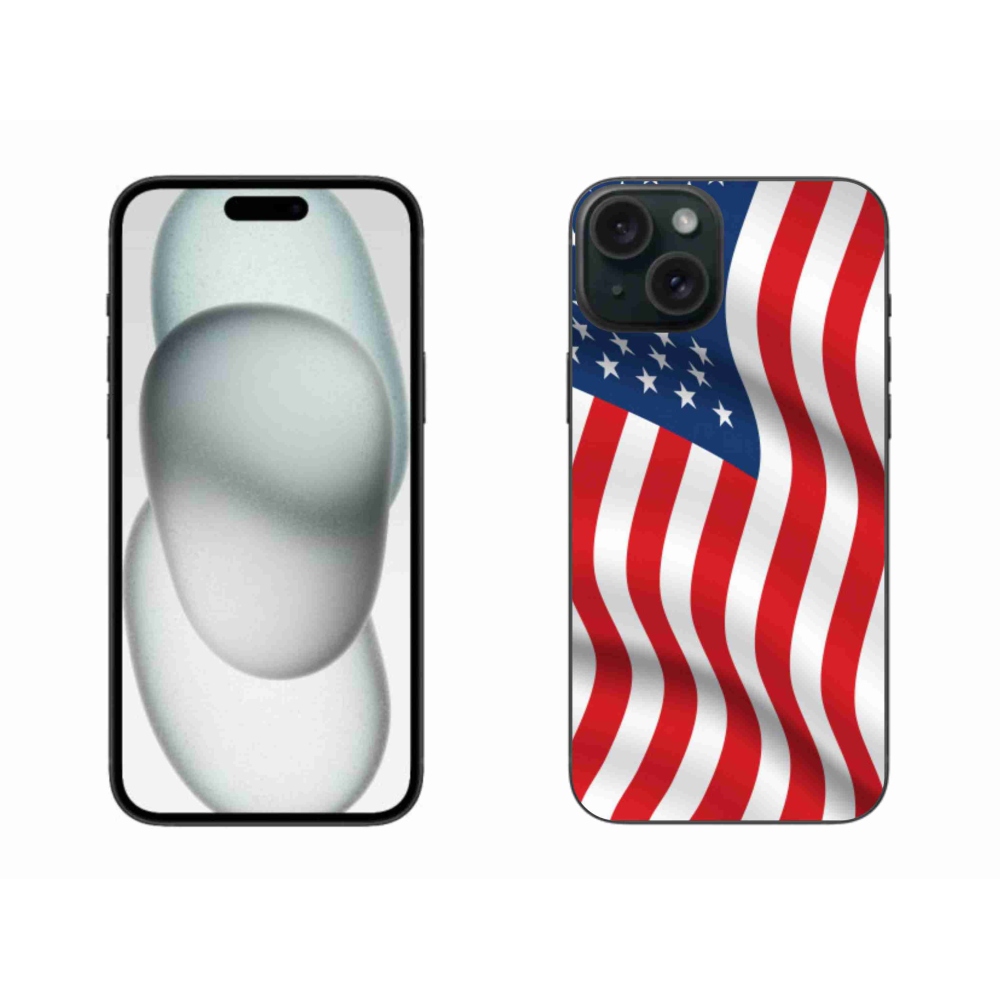 Gélový kryt mmCase na iPhone 15 Plus - USA vlajka