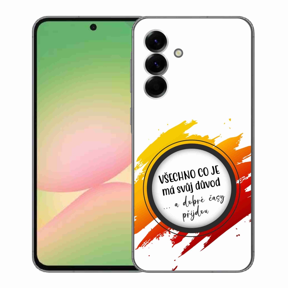 Gélový kryt mmCase na Samsung Galaxy A56 5G - citát 3 biele pozadie
