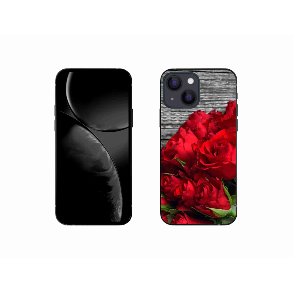 Gélový kryt mmCase na iPhone 13 mini 5.4 - červené ruže