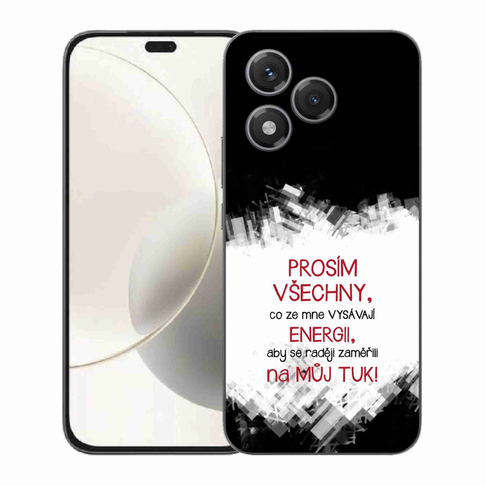 Gélový kryt mmCase na Honor 400 Lite - vtipný text 1 červený