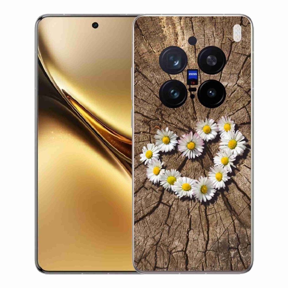 Gélový kryt mmCase na Vivo X200 Pro 5G - srdce z margaréty