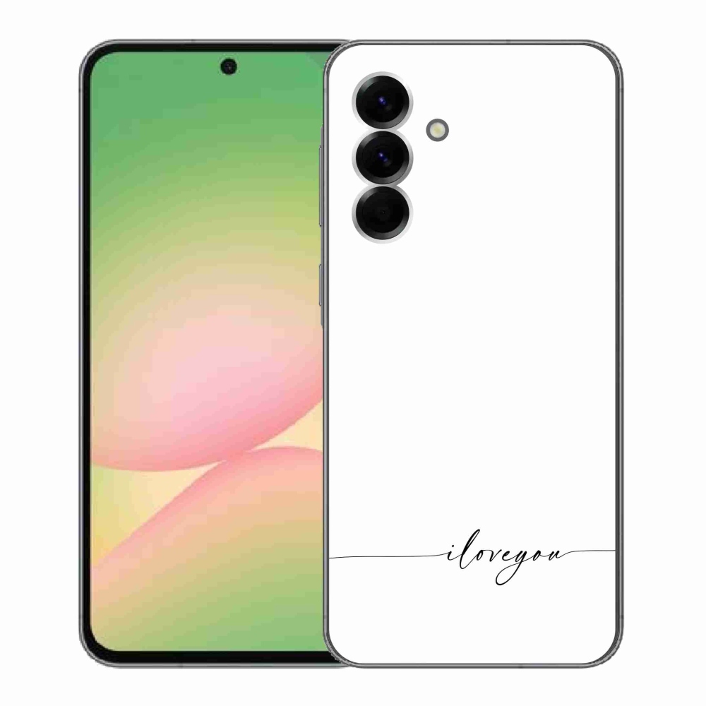 Gélový kryt mmCase na Samsung Galaxy A56 5G - I love you biele pozadie