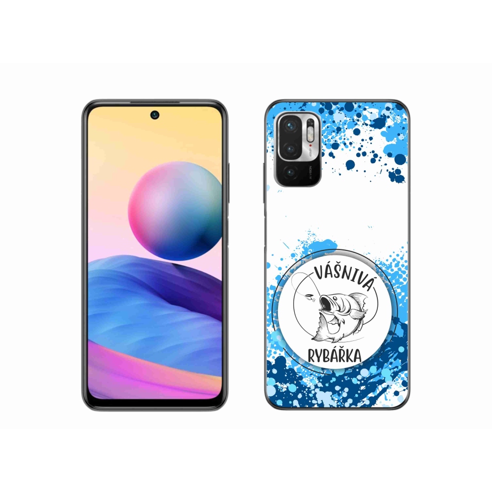 Gélový kryt mmCase na Xiaomi Redmi Note 10 5G - vášnivá rybárka biele pozadie