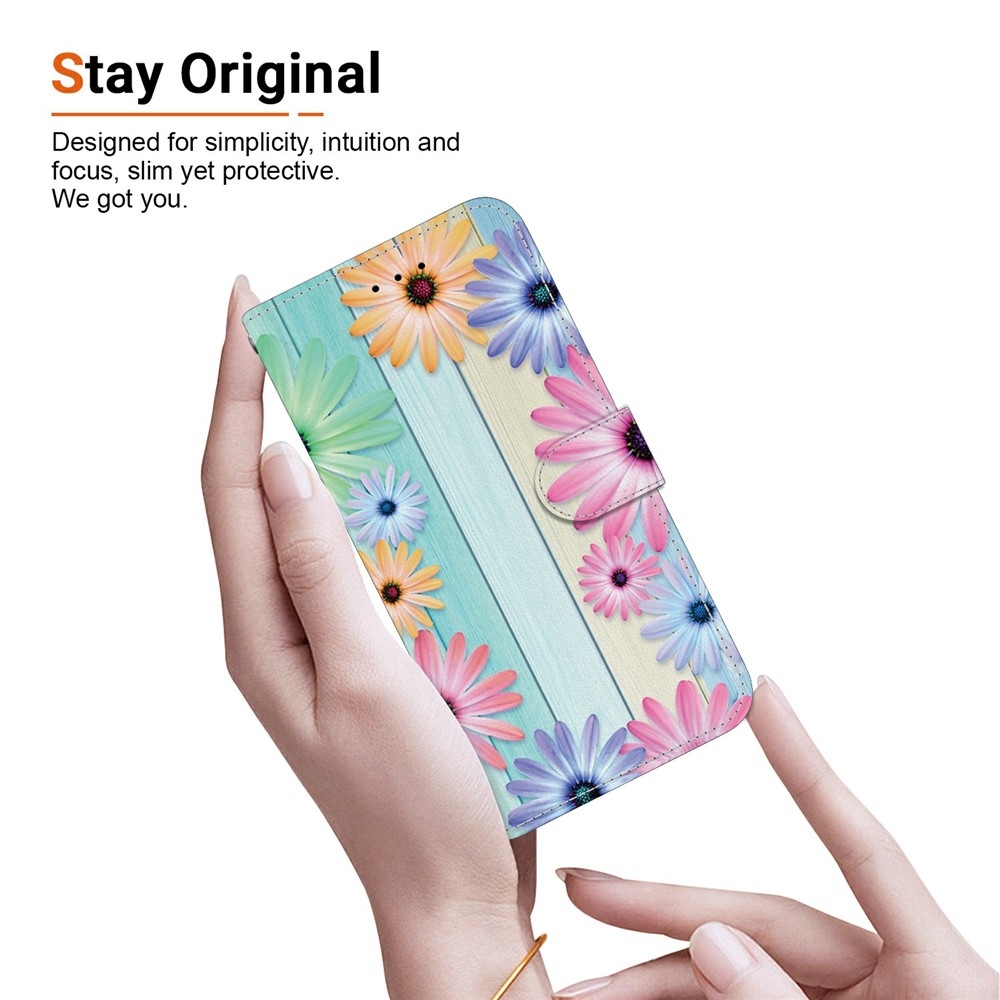 Versatile knižkové púzdro na Xiaomi Redmi 15 4G (171mm) - farebné gerbery
