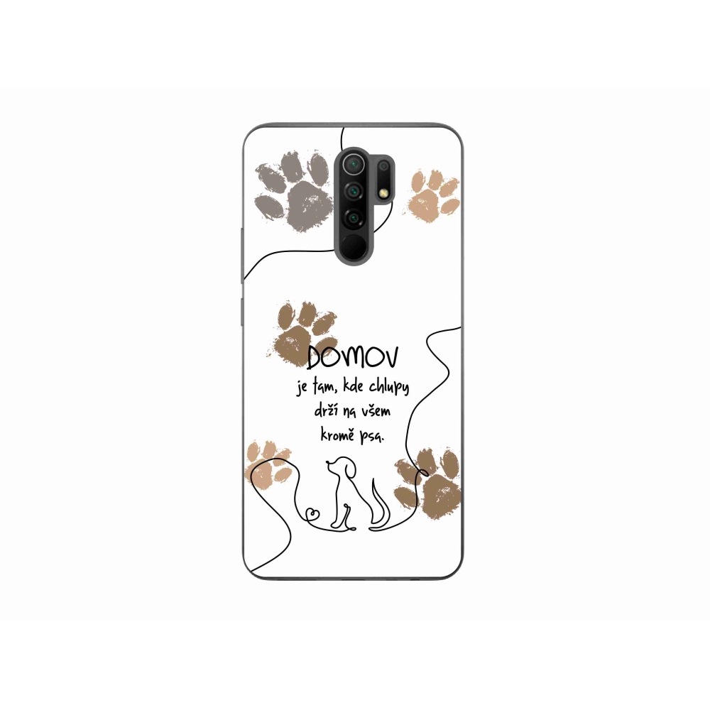 Gélový kryt mmCase na Xiaomi Redmi 9 - psí motív biele pozadie