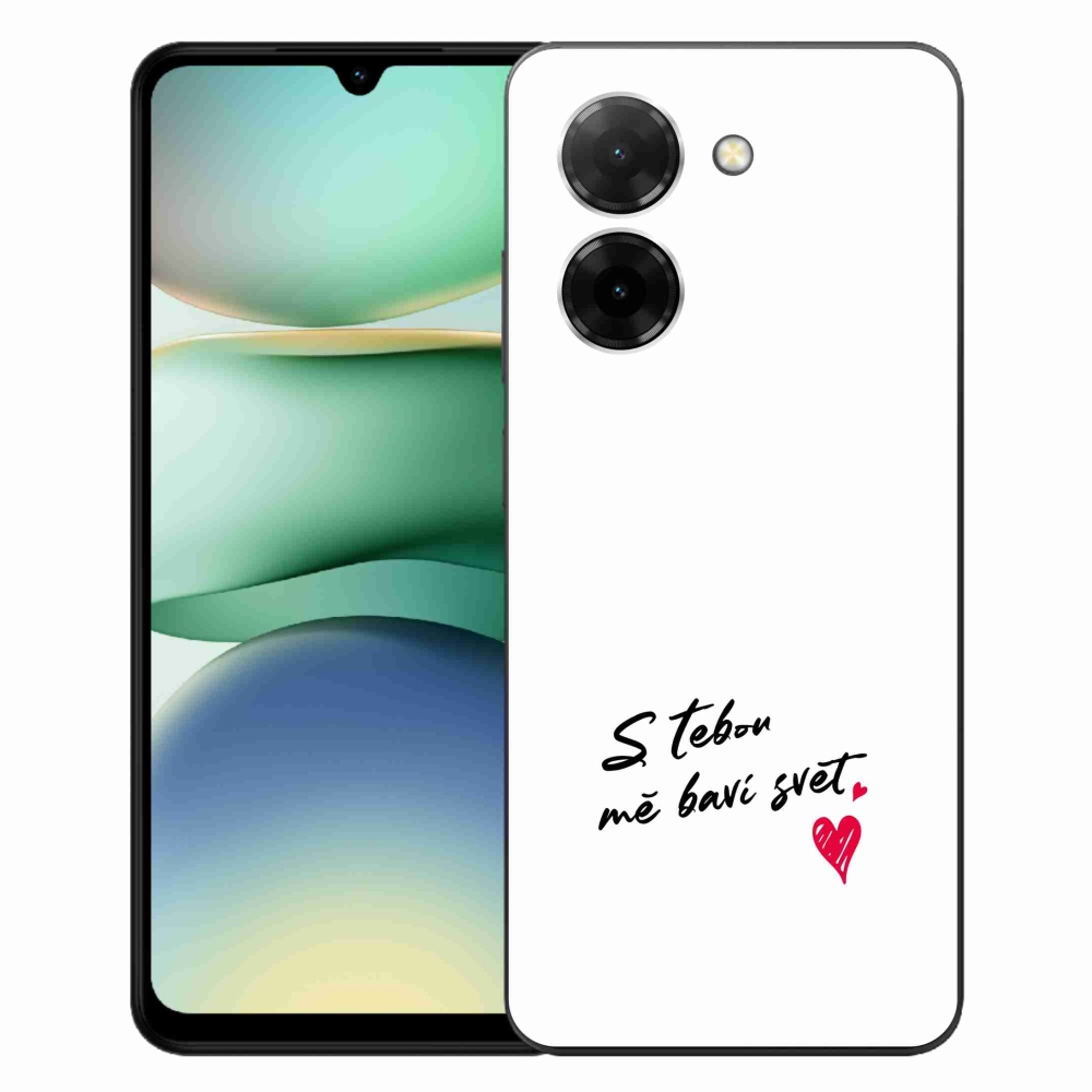 Gélový kryt mmCase na Xiaomi Redmi A5 (173.45x79.35x8.45mm) - zamilovaný text 1 biele pozadie