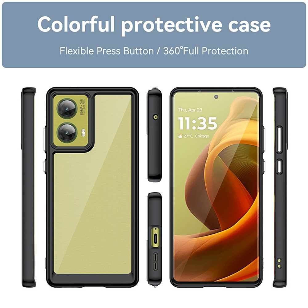 Gélový obal s pevným chrbtom na Motorola Moto G85 5G - čierny