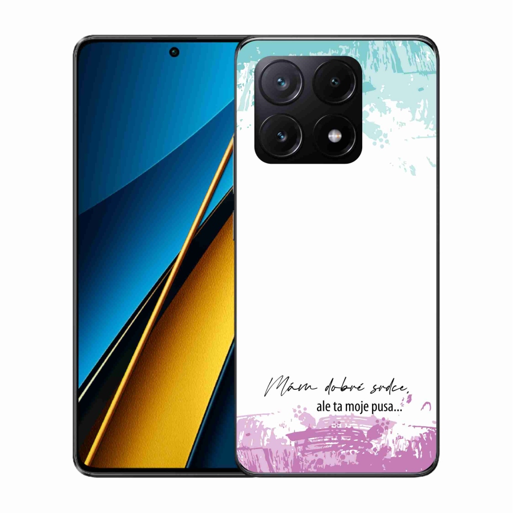 Gélový kryt mmCase na Xiaomi Poco X6 Pro 5G - vtipný text 3 biele pozadie