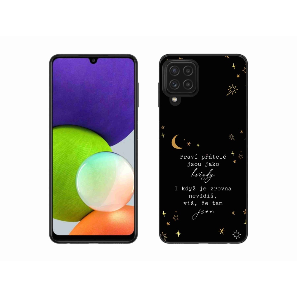Gélový kryt mmCase na Samsung Galaxy A22 4G - citát 6 čierne pozadie