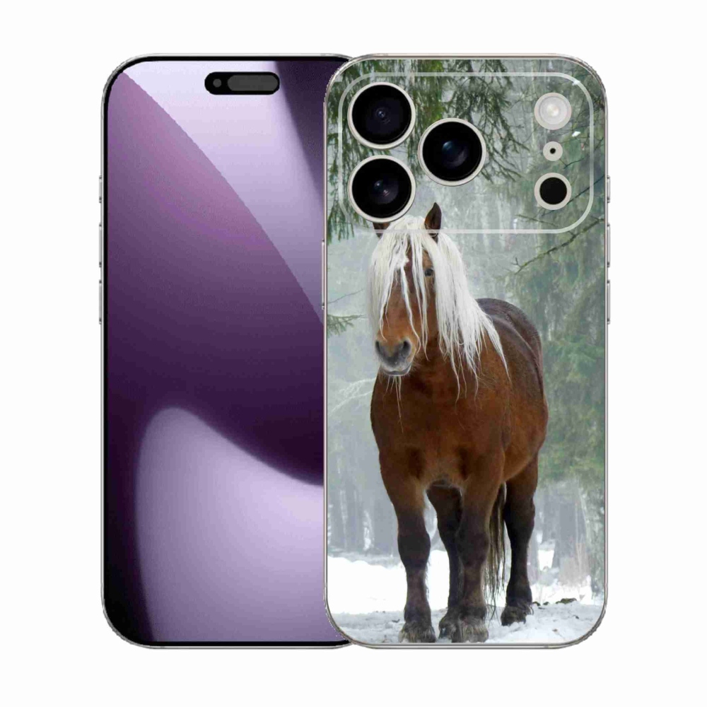 Gélový kryt mmCase na iPhone 17 Pro - kôň v lese