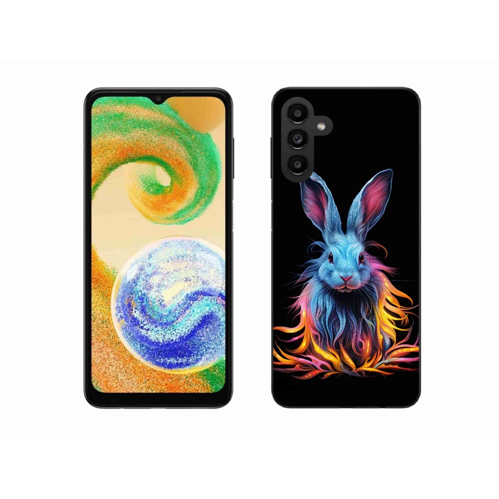 Gélový kryt mmCase na Samsung Galaxy A04s (164.7x76.7x9.1mm) - abstraktný zajac