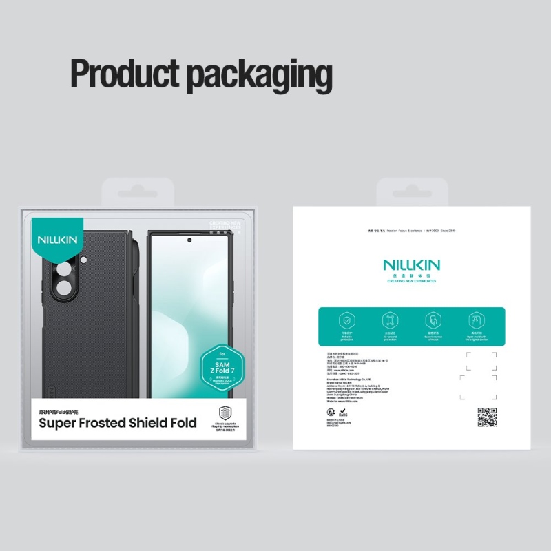 Nillkin Super Frosted FOLD Zadný kryt s magnetickým otvorom na pero pre Samsung Galaxy Z Fold 7 Black