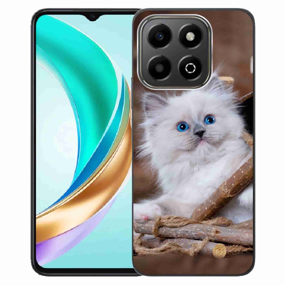 Gélový kryt mmCase na Honor X6b - biele mačiatko