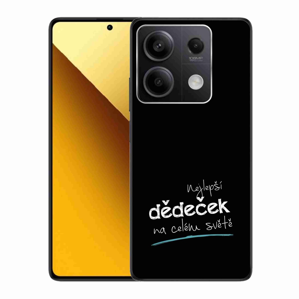 Gélový kryt mmCase na Xiaomi Redmi Note 13 5G - najlepší starý otec 3 čierne pozadie