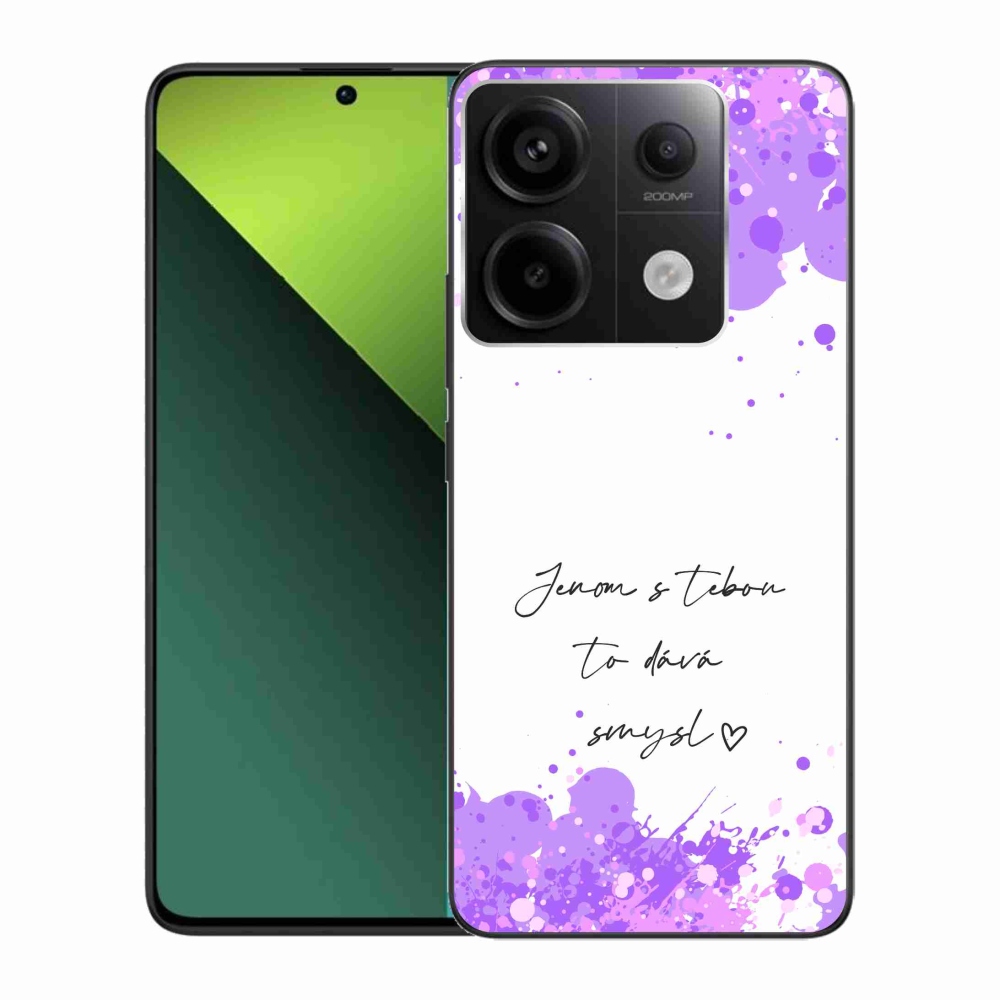 Gélový kryt mmCase na Xiaomi Redmi Note 13 Pro 5G/Poco X6 5G - zamilovaný text biele pozadie