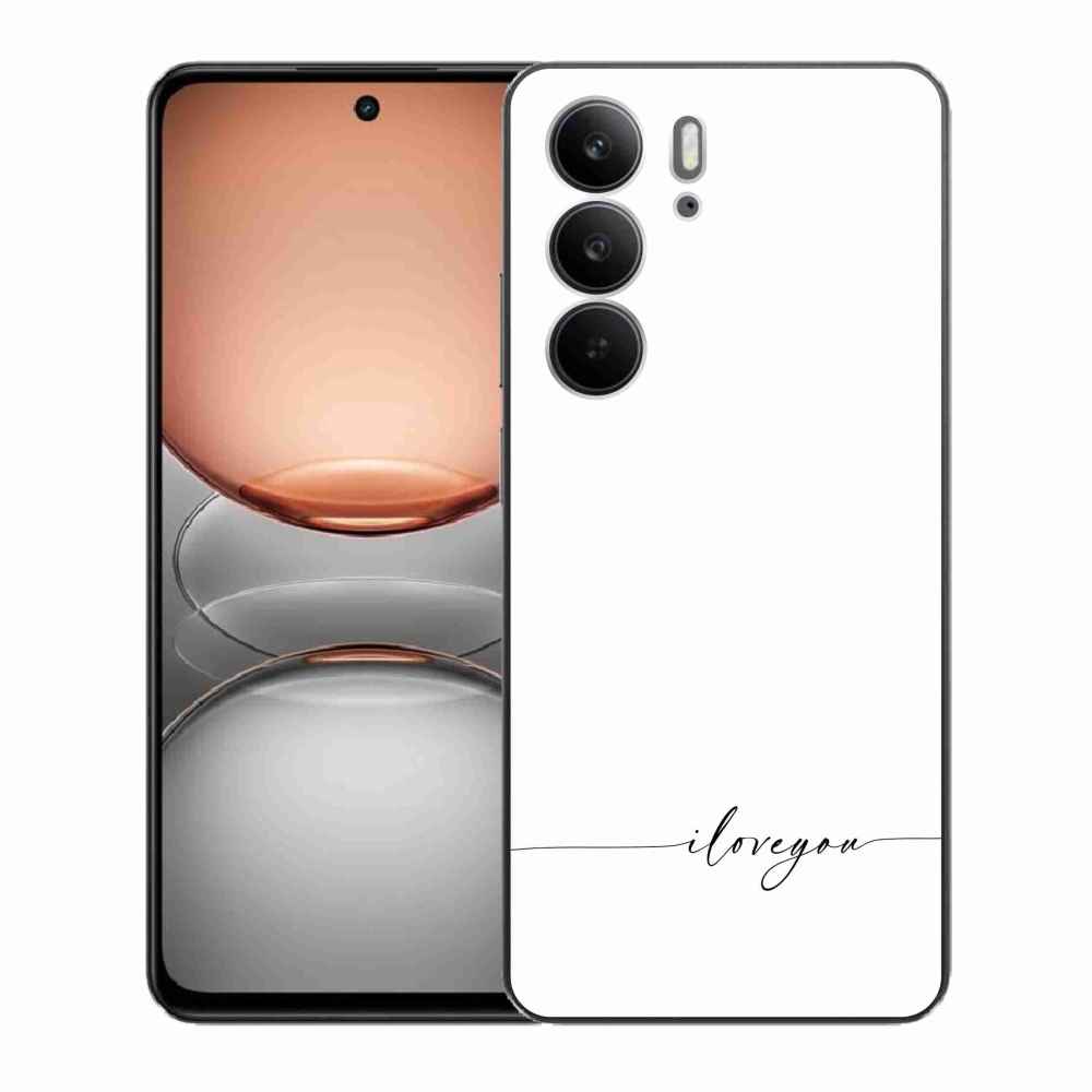 Gélový kryt mmCase na Realme C75 - I love you biele pozadie