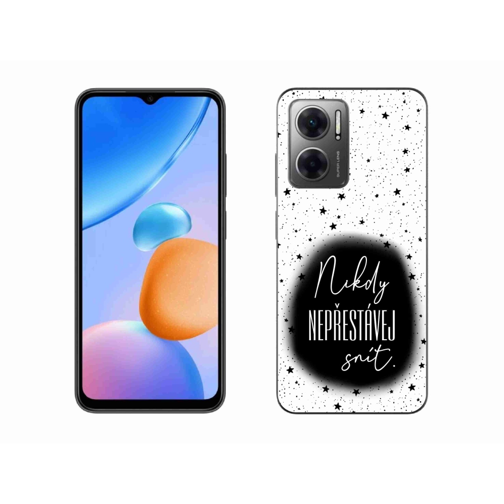 Gélový kryt mmCase na Xiaomi Redmi 10 5G - citát 1 čiernobiele pozadie