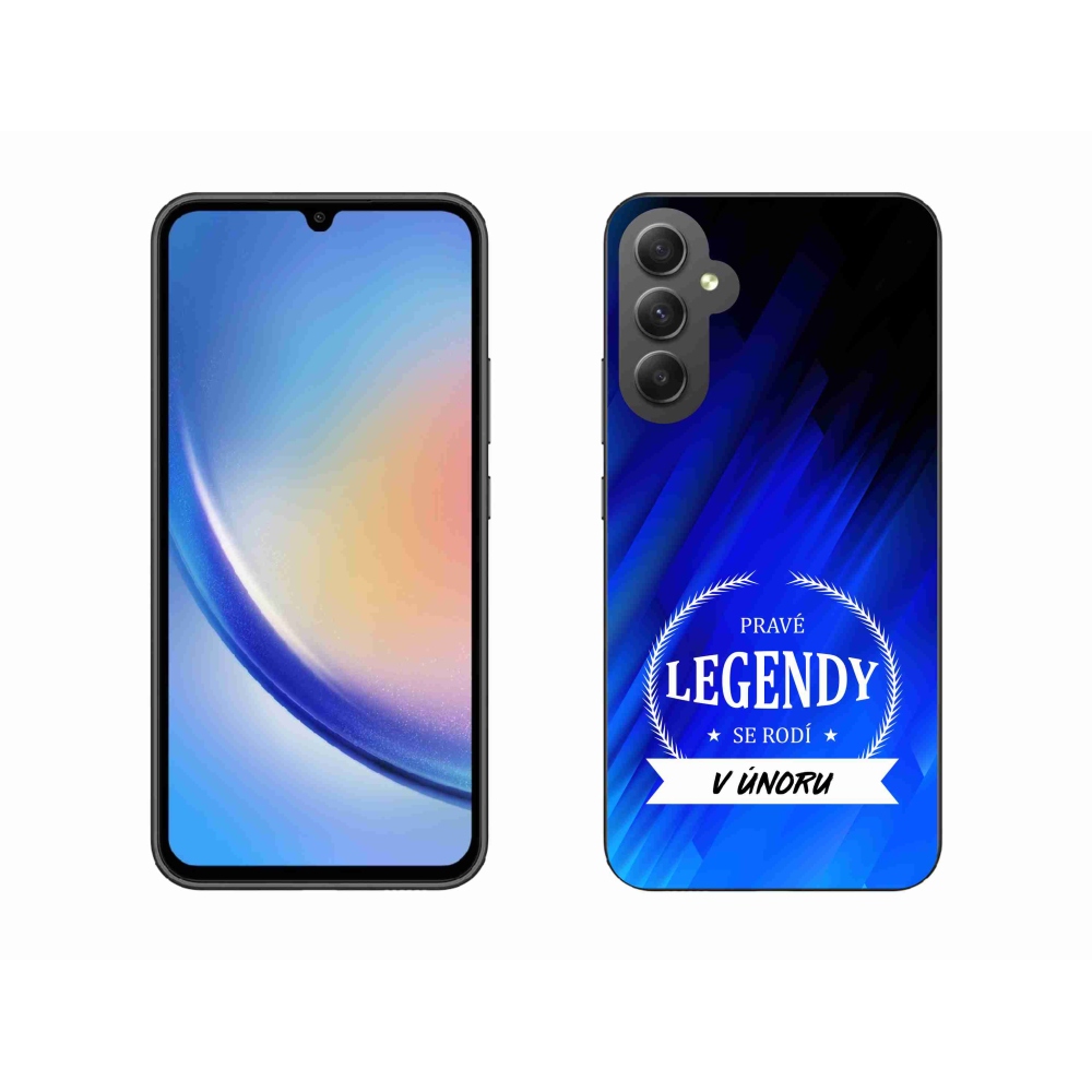 Gélový kryt mmCase na Samsung Galaxy A34 5G - legendy vo februári modré pozadie