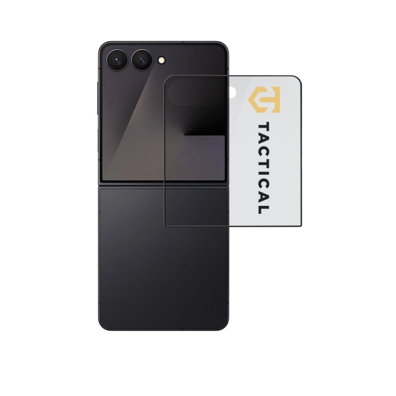 Taktický sklenený štít 5D sklo (vonkajšie) pre Samsung Galaxy Z Flip 7 Black