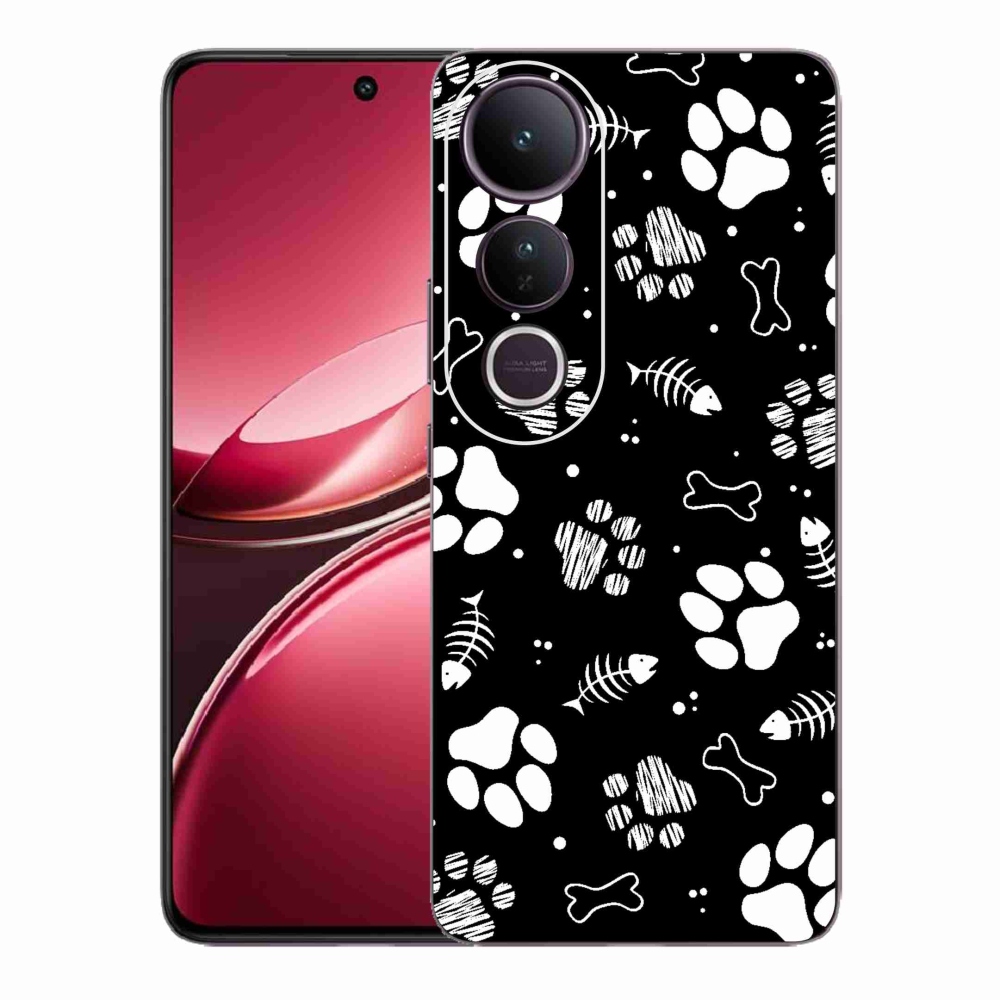 Gélový kryt mmCase na Vivo V50 Lite 4G/5G - psie labky