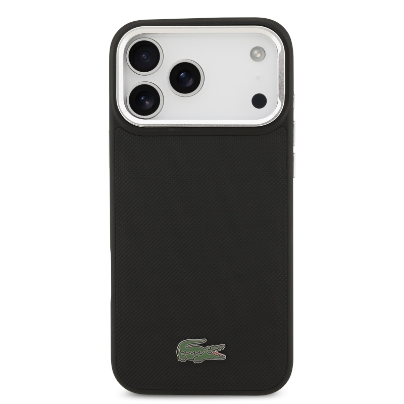 Lacoste Iconic Petit Pique Camera Stand MagSafe zadný kryt pre iPhone 17 Pro Max Black