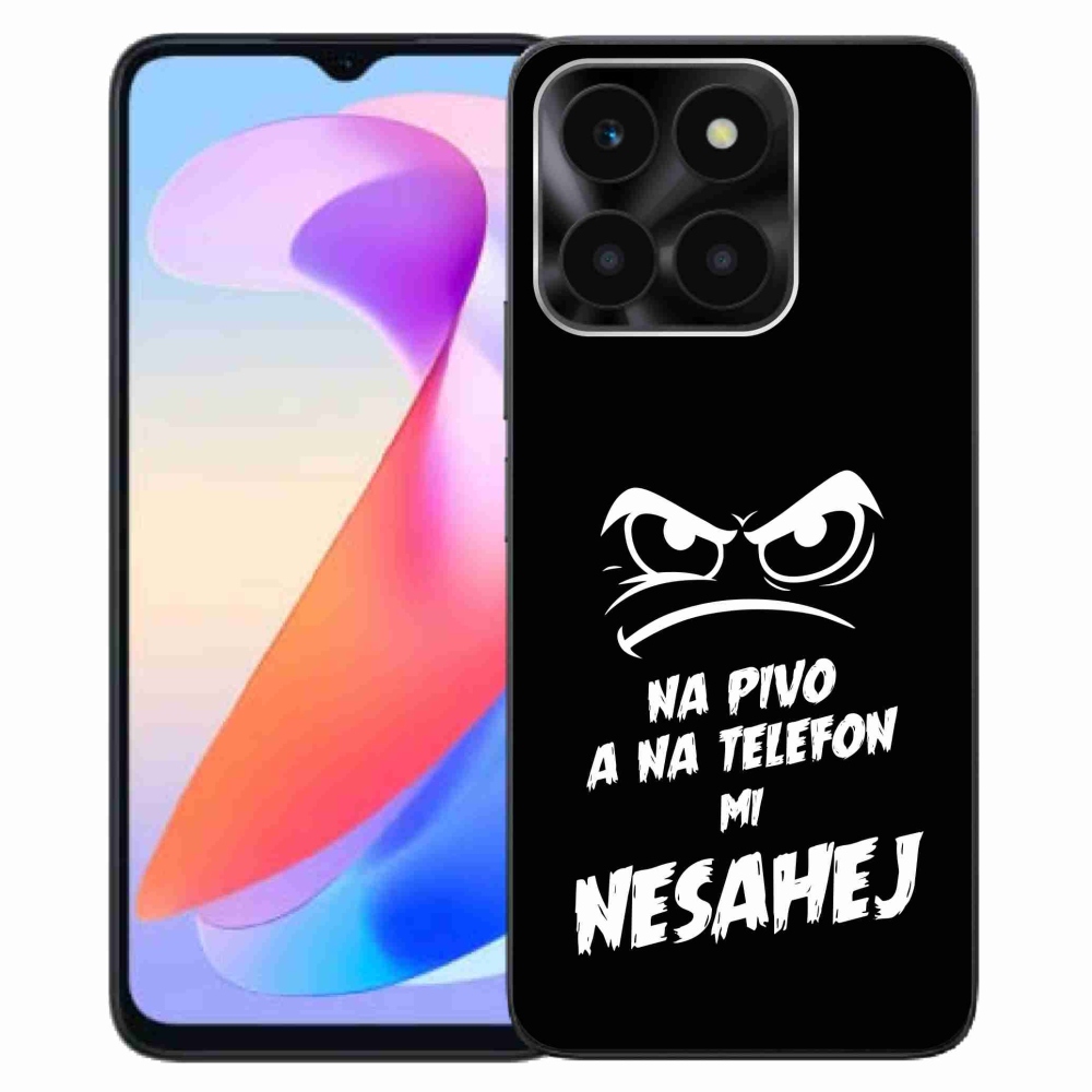 Gélový kryt mmCase na Honor X6a - pivný motív 2 čierne pozadie