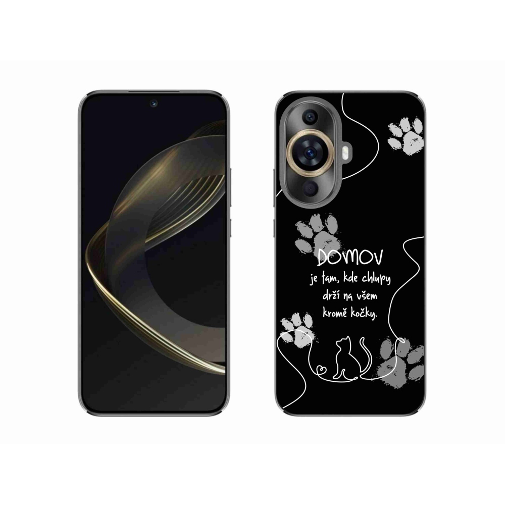 Gélový kryt mmCase na Huawei Nova 11 - mačacie motív čierne pozadie