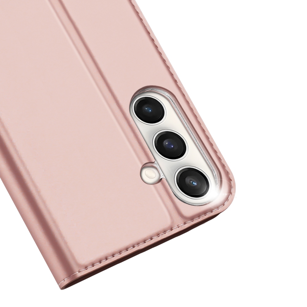 DUX knižkové púzdro na Samsung Galaxy S25 FE - ružovozlaté