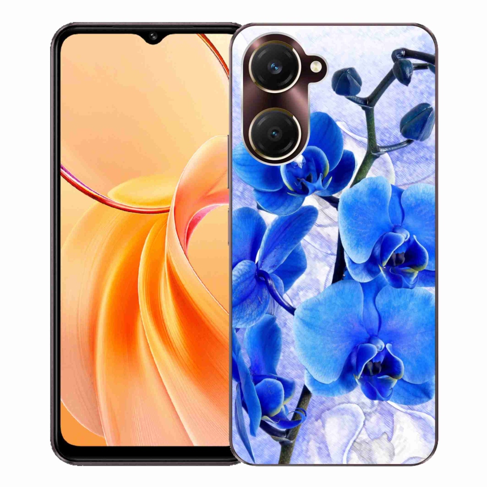 Gélový kryt mmCase na Vivo Y28s 5G - modré kvety