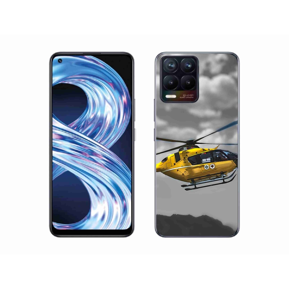 Gélový kryt mmCase na Realme 8 Pro - žltá helikoptéra