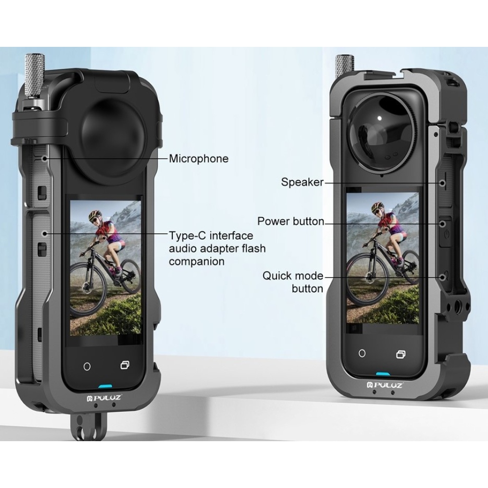 PULUZ ochranná klietka s krytkou objektívu pre Insta360 X4
