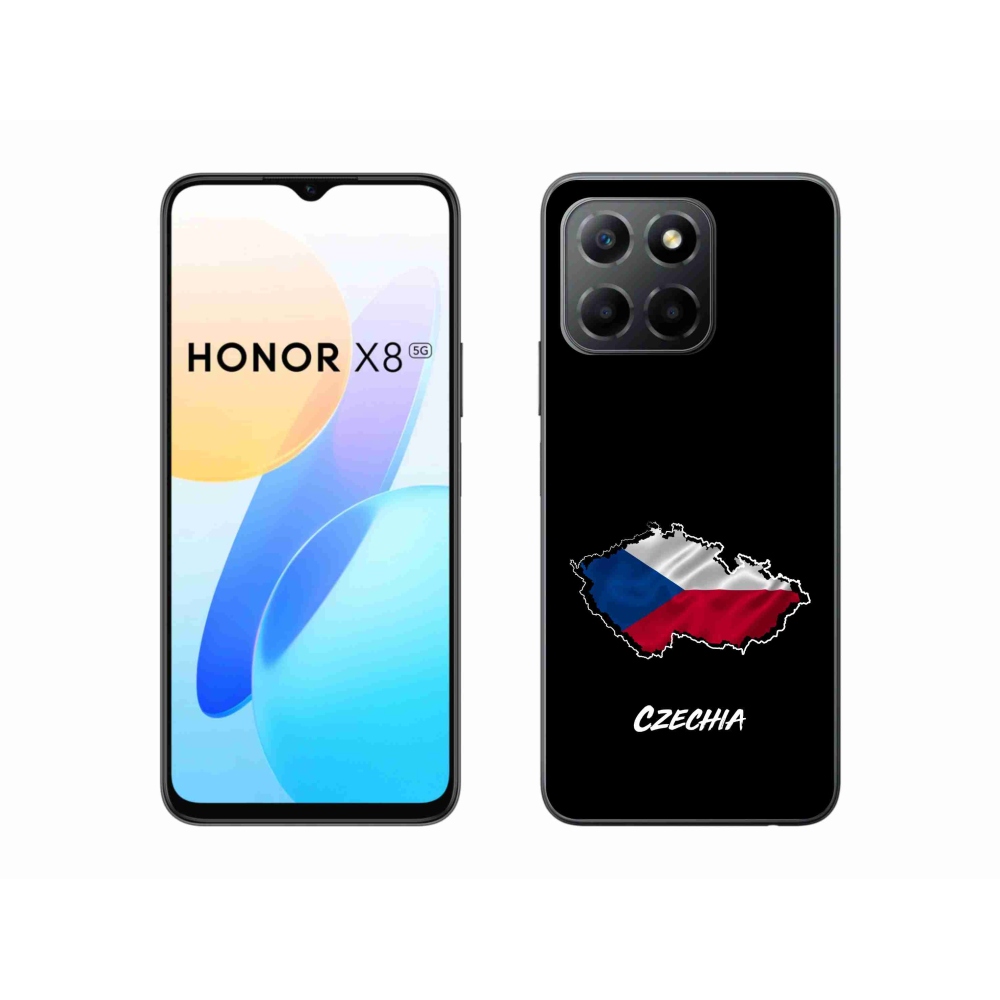 Gélový kryt mmCase na Honor X8 5G/Honor 70 Lite 5G - Czechia čierne pozadie
