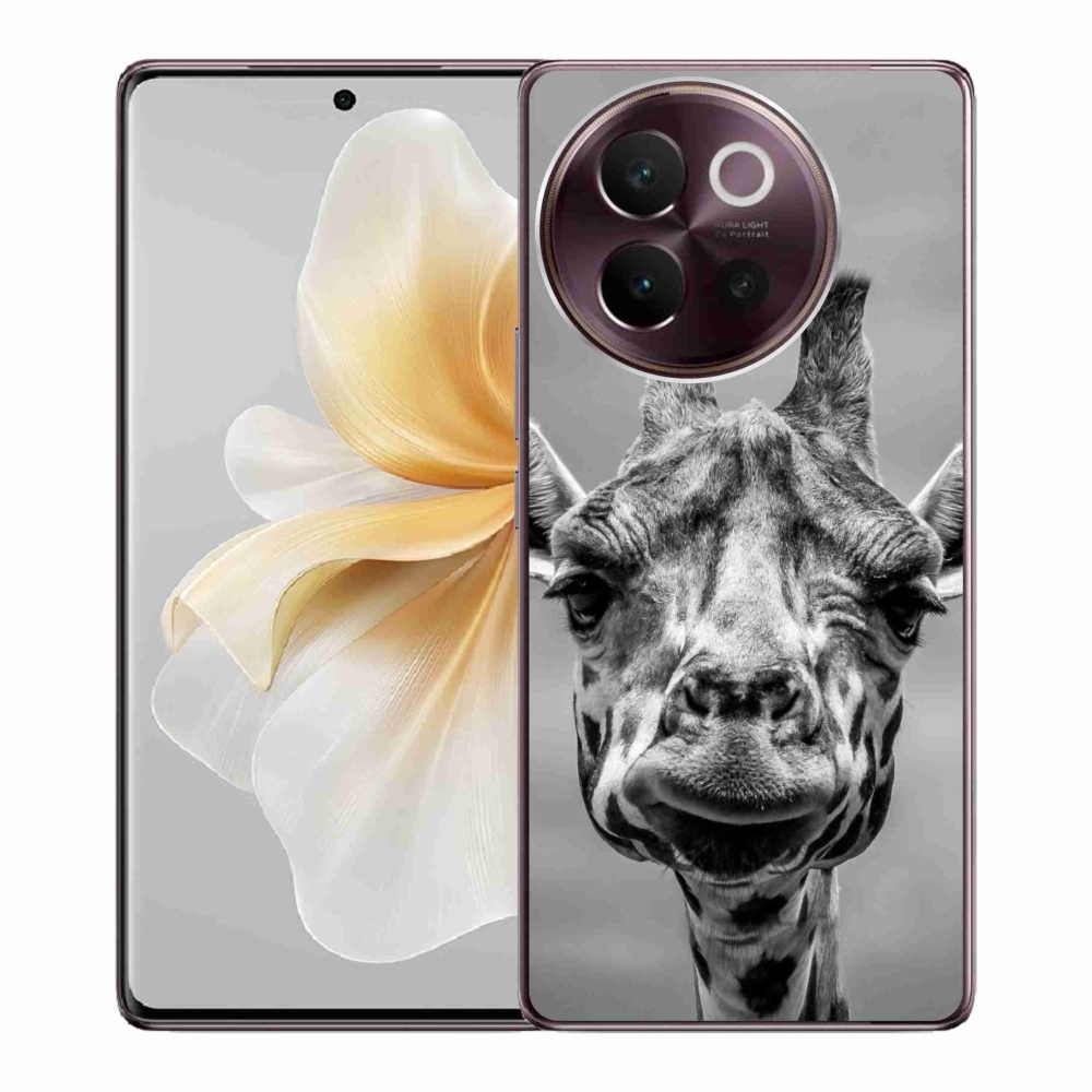Gélový kryt mmCase na Vivo V40 Lite 5G - čiernobiela žirafa