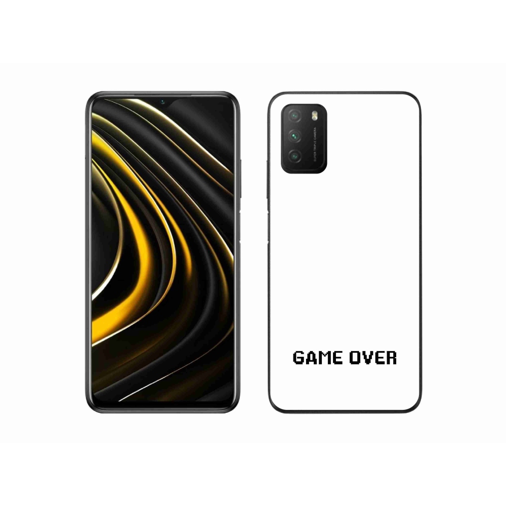 Gélový kryt mmCase na Xiaomi Poco M3 - game over biele pozadie