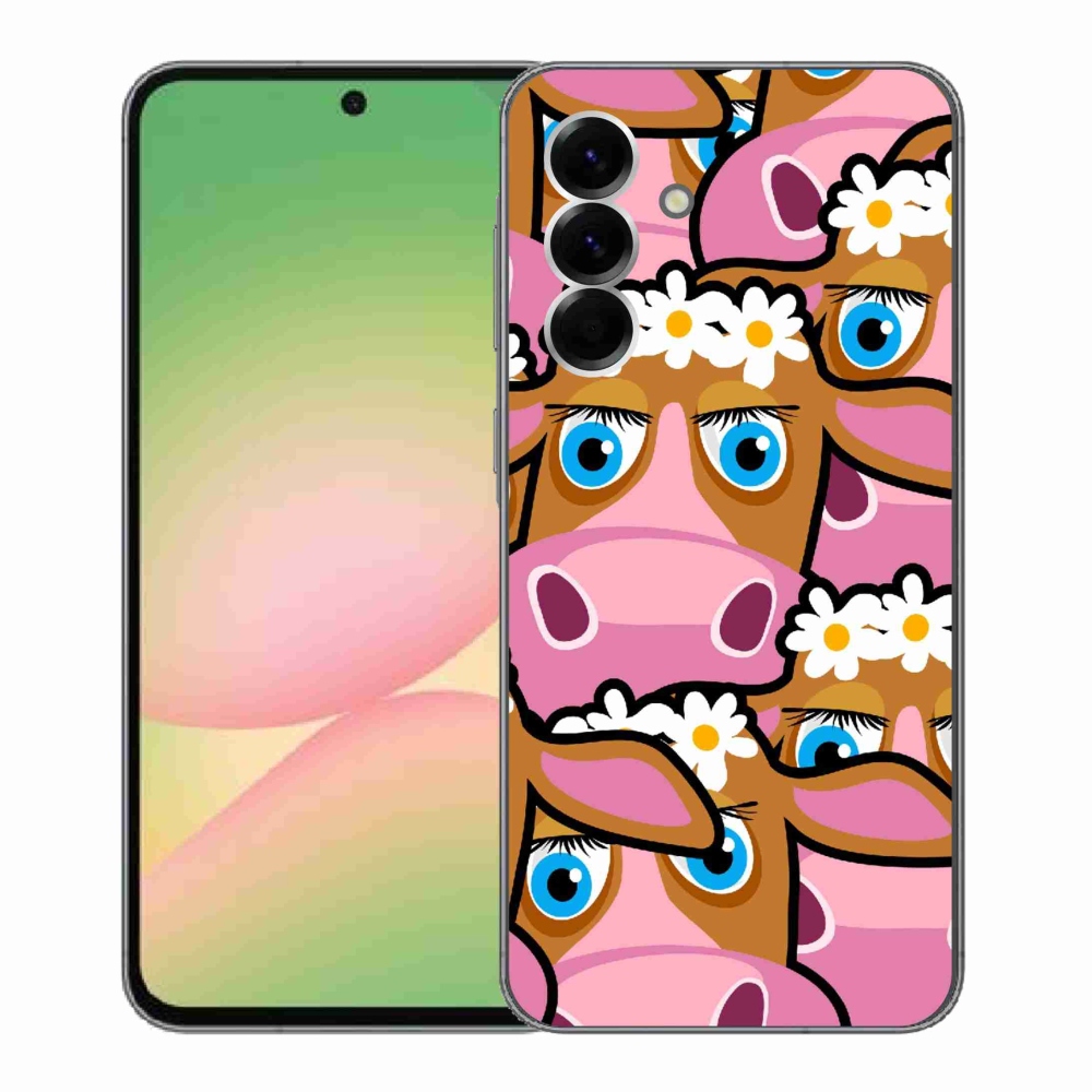 Gélový kryt mmCase na Samsung Galaxy A56 5G - kreslené kravičky