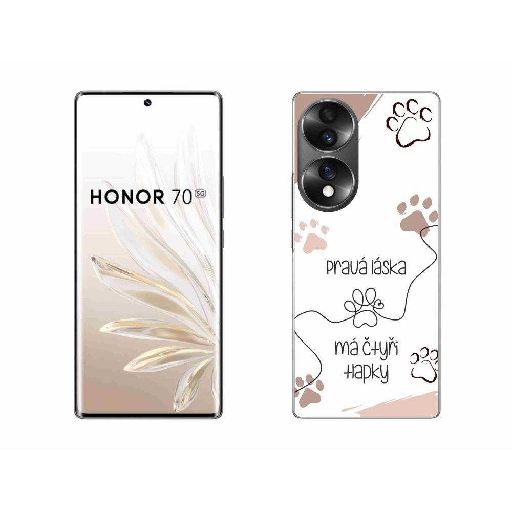 Gélový kryt mmCase na Honor 70 - psí motív 1 biele pozadie