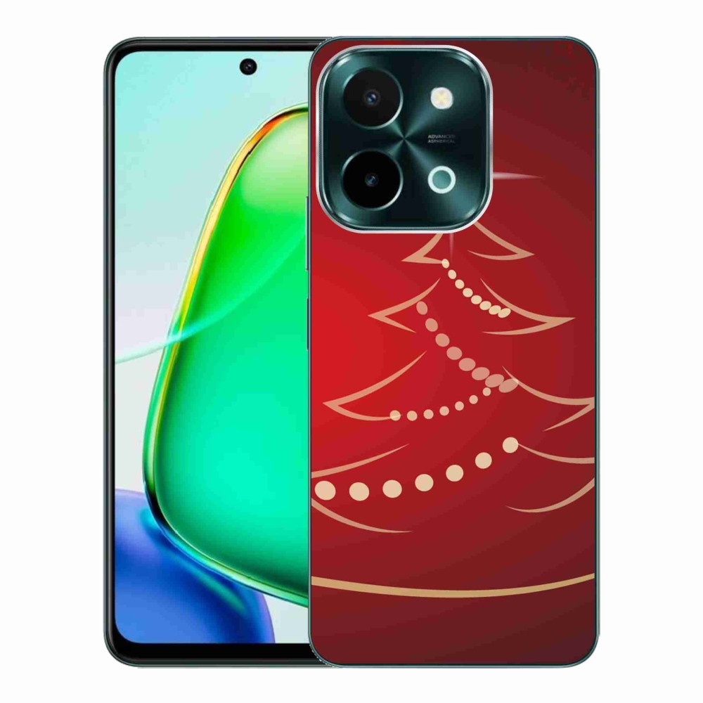 Gélový kryt mmCase na Vivo Y28 - kreslený vianočný stromček
