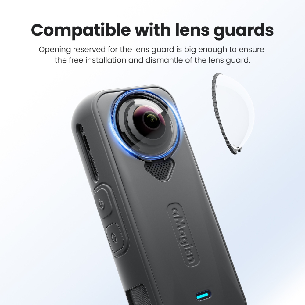 AMAGISN silikónový ochranný obal s krytkou objektívu pre Insta360 X4 Air