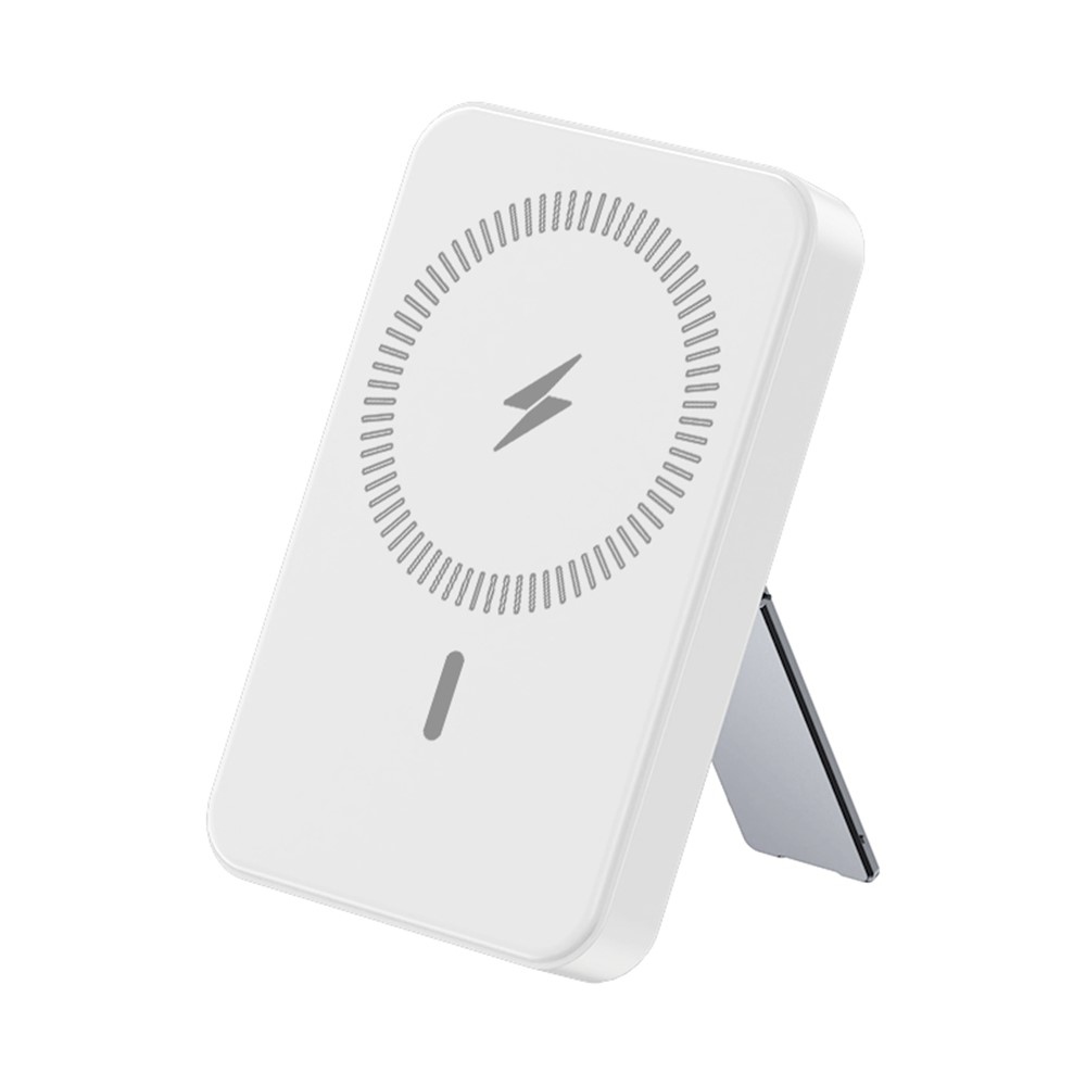 ZKD-03 magnetická powerbanka 10000 mAh 15W so stojanom - biela