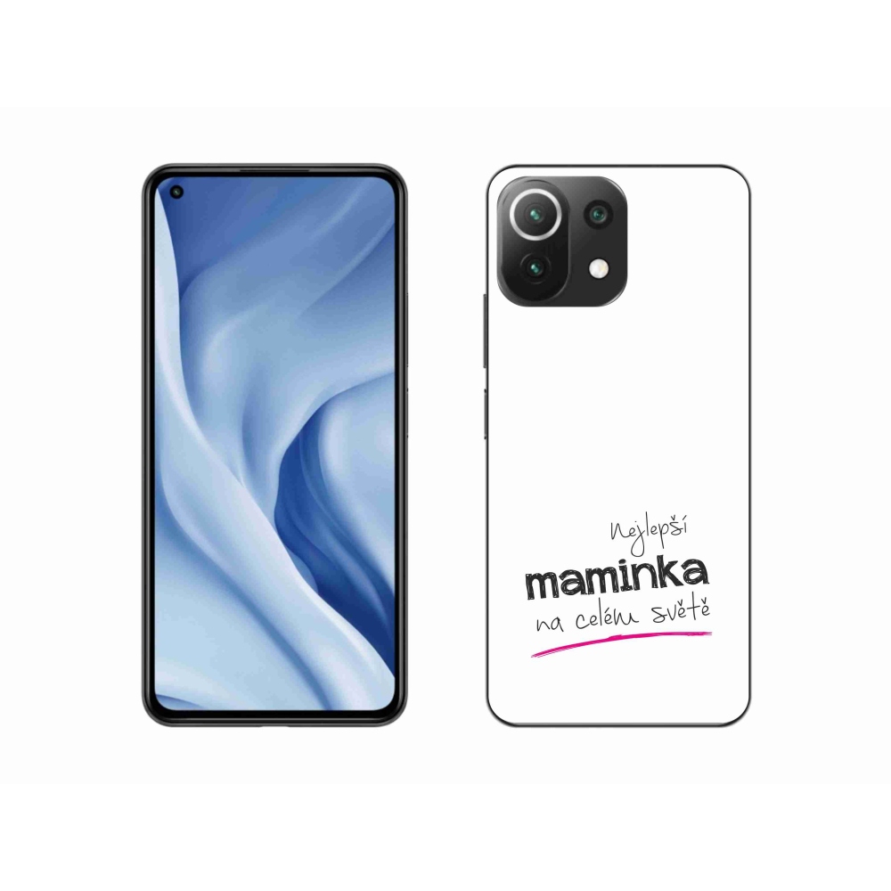 Gélový kryt mmCase na Xiaomi Mi 11 Lite 4G/5G - najlepšia mamička 4 biele pozadie